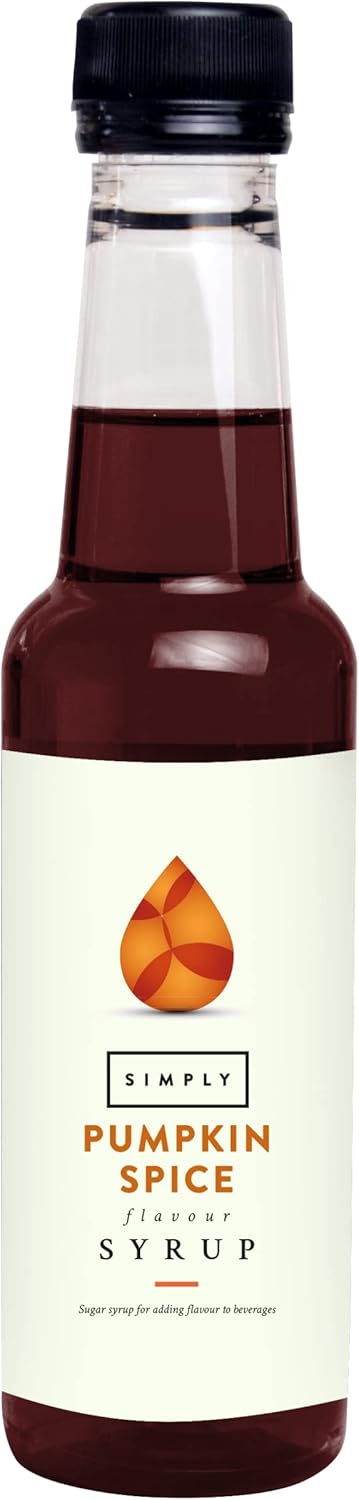 Simply Pumpkin Spice Syrup, Vegan & Nut Free Flavoured Syrup for Coffee, Cocktails & Baking (250ml)