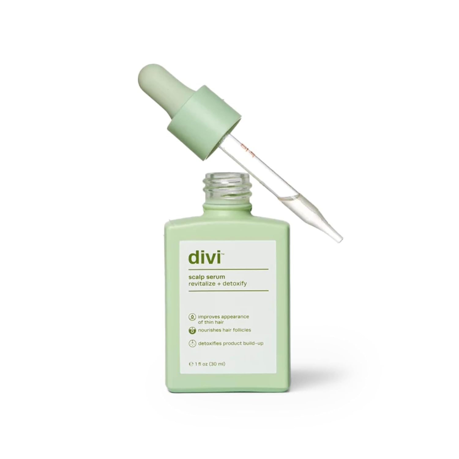 Divi Scalp Serum for Thinning Hair Clinically Tested, Nourishing Formula with Amino Acids, Caffeine & Rosemary Oil Promotes Healthy Scalp & Fuller-Looking Hair, Reduces Oil & Product Buildup