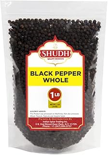 Jimidar Black Pepper Whole (16 Oz | 1 LB) - Steam Sterilized Non-GMO Peppercorns for Grinder Refill, Whole Black Peppercorns, Whole Black Pepper (1 LB)