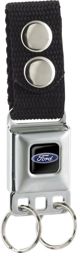 Buckle-Down Keychain-Ford Oval Logo Full Color Blue-Black