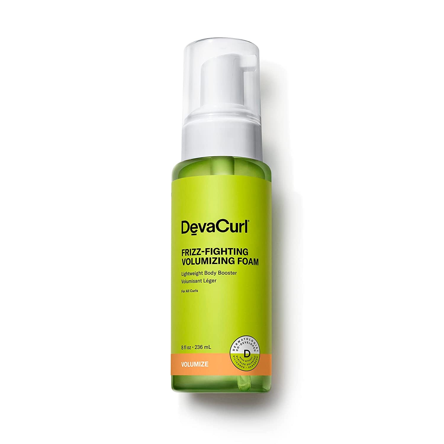 DevaCurl Frizz-Fighting Volumizing Foam Lightweight Body Booster | Adds Volume and Fullness | Up To 48 Hours Humidty Resistance | All Waves, Curls, and Coils