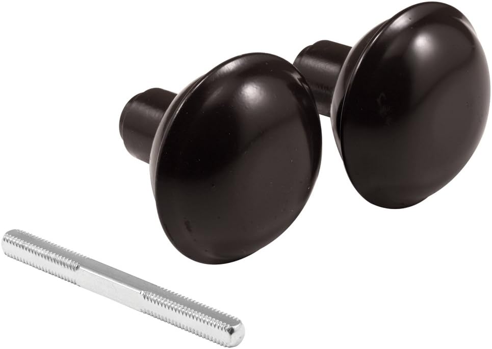 Prime-Line E 2499 Solid Brass Vintage Door Knob Spindle Set, 2-1/4 In. Outside Diameter, Bronze (Single Pack)