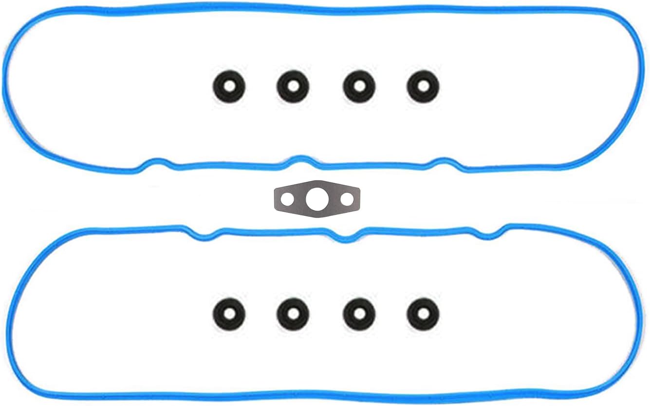 Valve Cover Gasket Set - Compatible with 4.8L 5.3L 6.0L 6.2L Chevy Silverado, Suburban, Tahoe, Trailblazer, GMC Sierra, Yukon, Envoy, Cadillac Escalade - Replace 12637683 VS50504R1