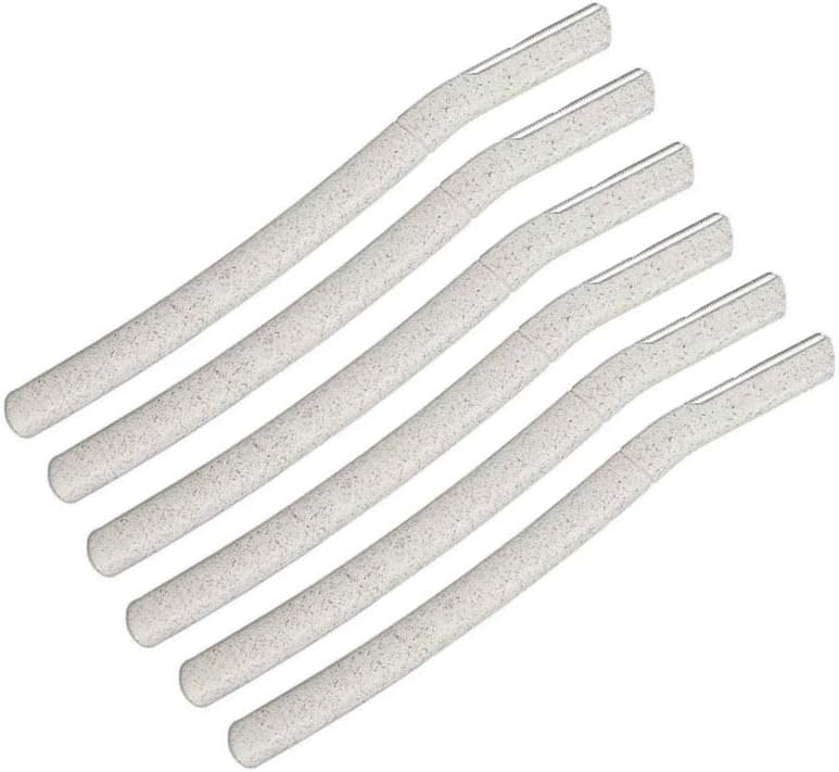 6 Pcs Beard Mustache Razors, Men's Beards Edgers Trimmer Shaping Tool Eyebrow Razor Stainless Steel Blade for Facial Hair Fuzz Remover Hair Shaver, Dermaplaning Blades Face for Grooming Styling