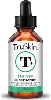 TruSkin Tea Tree Oil Acne Treatment for Face – Acne Serum – Improve the Appearance of Pores, Even Skin Tone for Smooth, Glowing Skin with Salicylic Acid, Vitamin C, Niacinamide & Retinol, 1 fl oz