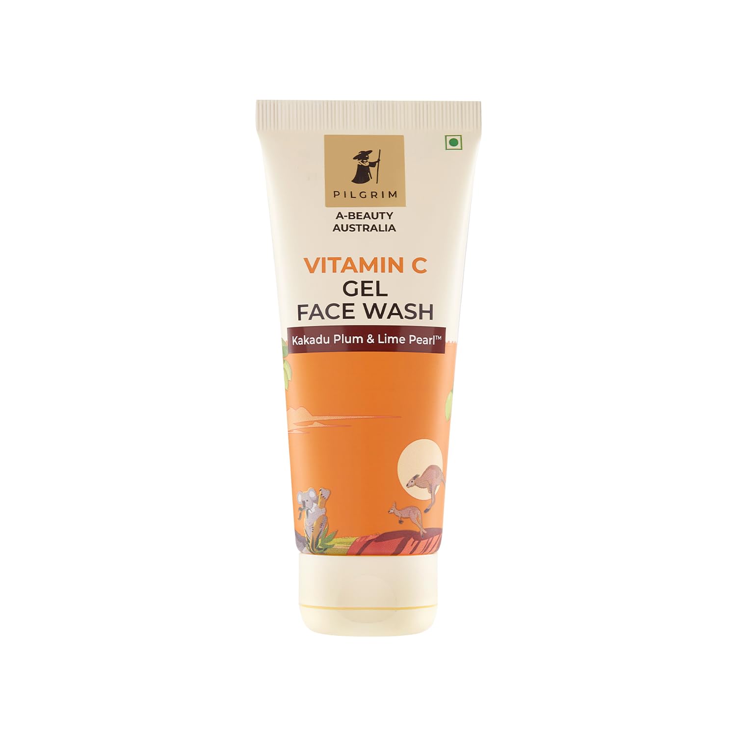 Pilgrim Vitamin C Gel Face Wash | Gentle Daily Cleanser with Kakadu Plum & Lime Pearl | Exfoliates, Unclogs Pores & Removes Impurities | Controls Oil & Reduces Blemishes | 3.38 Fl Oz (100ml)