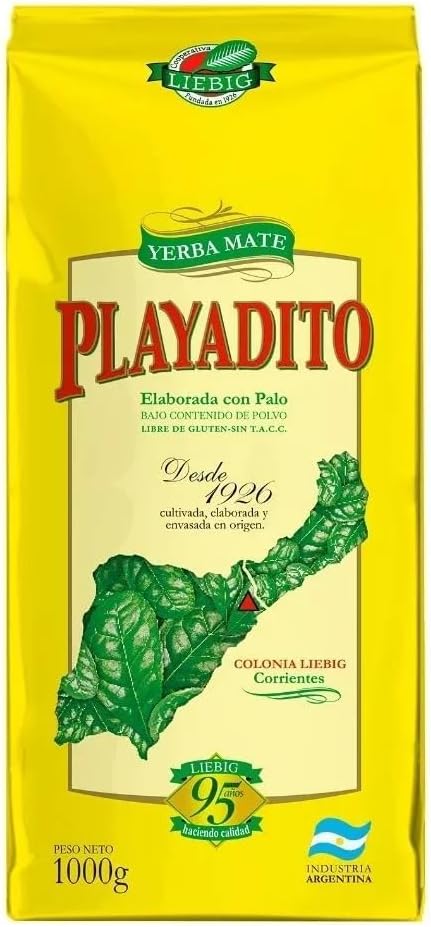 Yerba Mate Playadito 1 Kilo Loose Leaf Tea With Stems