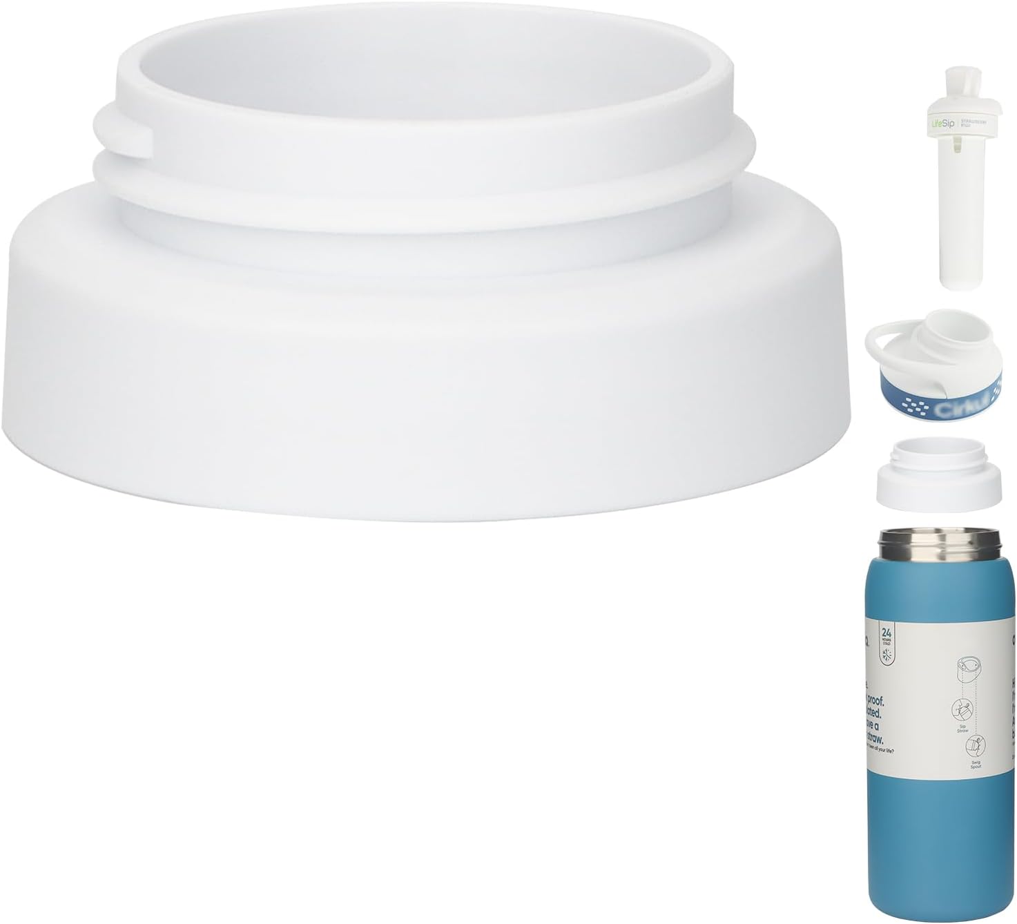 Water Bottle Adapter Compatible with Owala FreeSip Insulated Stainless Steel Cup to Cirkul,Use Your Flavor Cartridges with Your Owala Water Bottle 24oz 32oz 40oz