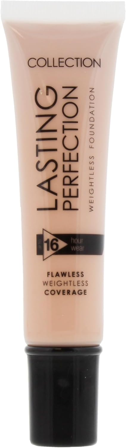 Collection Cosmetics Lasting Perfection, Weightless Matte Foundation, Waterproof and Transfer-proof, 30ml, Warm Beige