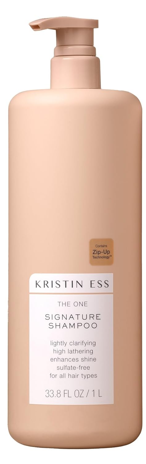 Kristin Ess Hair One Signature Shampoo with Avocado Oil + Castor Oil for Women - Lightly Clarifying Daily Sulfate Free Hydrating Shampoo, Color Safe, Vegan, 33.8 fl oz