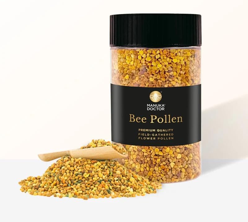 MANUKA DOCTOR Bee Pollen 150g, Nutrient Rich Superfood, Pure Raw Natural High Source of Proteins, Vitamins, Minerals & Amino Acids. Premium Organic Bee Pollen, Healthy Food, Non GMO.