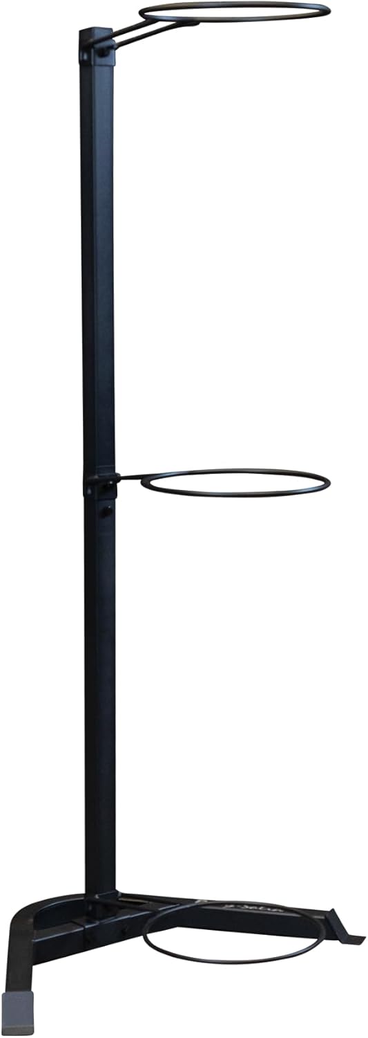 Body-Solid (GSR10B) Stability Ball Rack, Vertical Storage for Home and Commercial Gym, Grey/Black