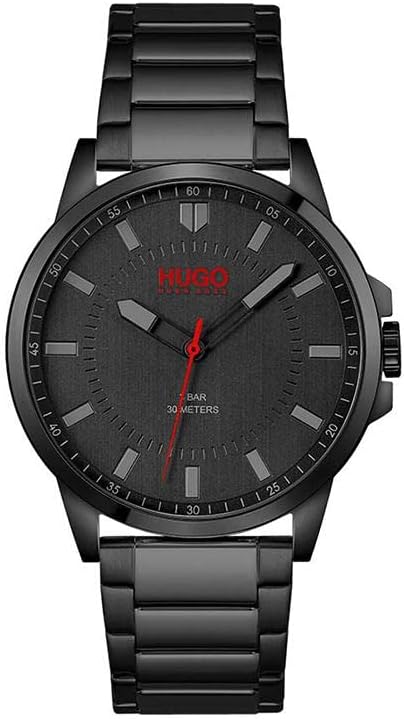 HUGO #First Men's Stainless Steel Quartz Watch - 43MM - Water Resistant - Fashion Wristwatch - Gift for Men