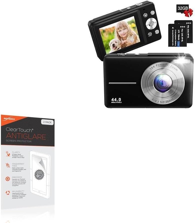 BoxWave Screen Protector Compatible with YOODEE DC403S-AF (2.4 in) - ClearTouch Anti-Glare (2-Pack), Anti-Fingerprint Matte Film Skin