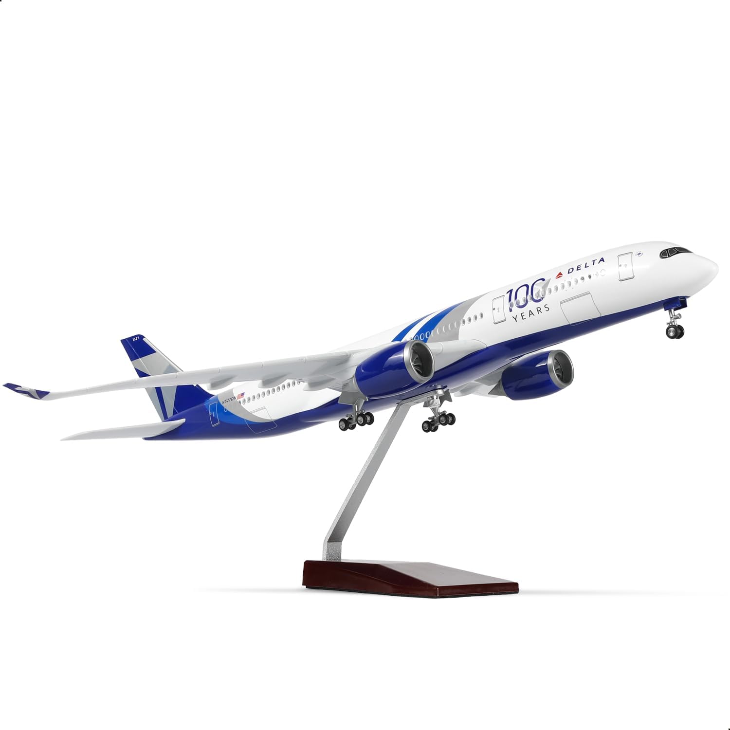 1/144 Large Scale A350 Airplane Model Kits (18.5in L) for Airbus A350 Resin Plane Model with Display Stand for Adult Aviation Enthusiast Gift or Display Decorations -100th Anniversary