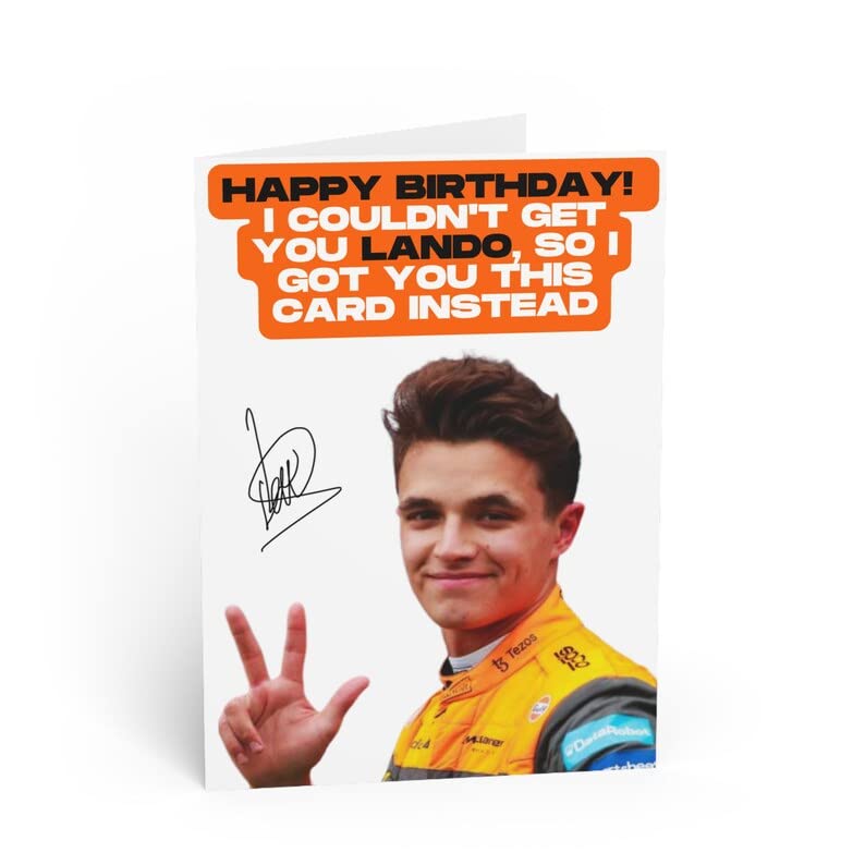 Lando Norris F1 Birthday Card, Birthday Card/Anniversary Card - Gift for Him - Gift for Her