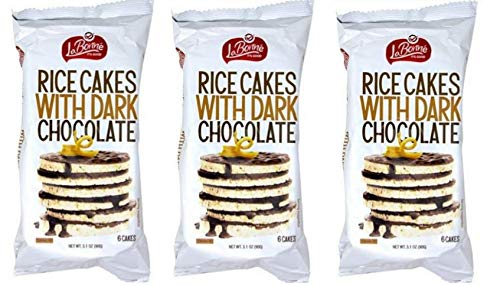Just Grown Kosher For Passover (כשר לפסח) Dark Chocolate Coated Rice Cakes, 3.1 Oz (Pack of 3, Total of 9.3 Oz)
