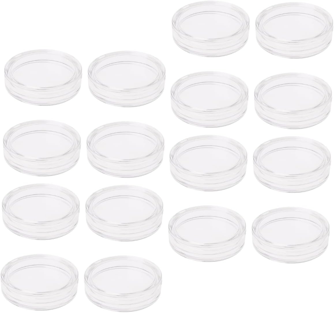20pcs Acrylic Coin Collection Box for Display and Protection | 40mm Inner Diameter, round Cases, Collectible Storage Set for Organised Keeping and Shipping