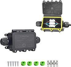 Junction Box Outdoor Waterproof IP68, 2Way M20, Electrical Boxes Extension Cord Repair kit Coaxial Underground Cable Connector 2PCS