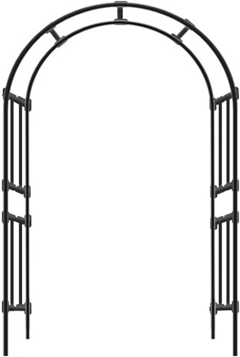 Garden arch arch backdrop Easy to assemble, Plastic coated steel pipe, Solid connection, for Various Climbing Plant Wedding Garden Arch Party Decoration (Size : 1.5 * 2.4M)