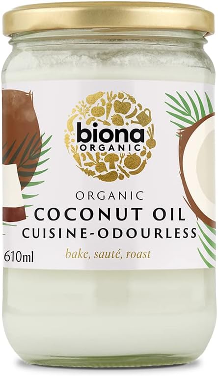 Biona Organic Mild/Odourless Coconut Oil 610 ml (Pack of 6)