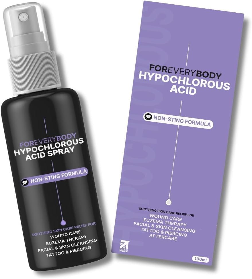 Hypochlorous Acid Spray Cleanser – For, Wounds, Irritations, Redness, Facial Cleanser, Acne & Eczema - Fast Healing, Itch Relief & Redness Reduction – Alcohol-Free, Fragrance-Free