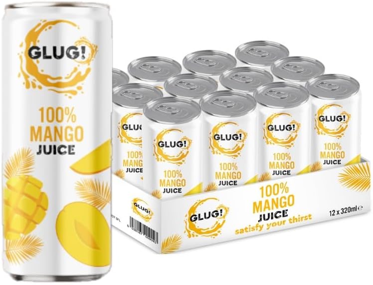 GLUG! 100% Mango Fruit Juice, Healthy Juice Drink With No Added Sugar (12X320ML)