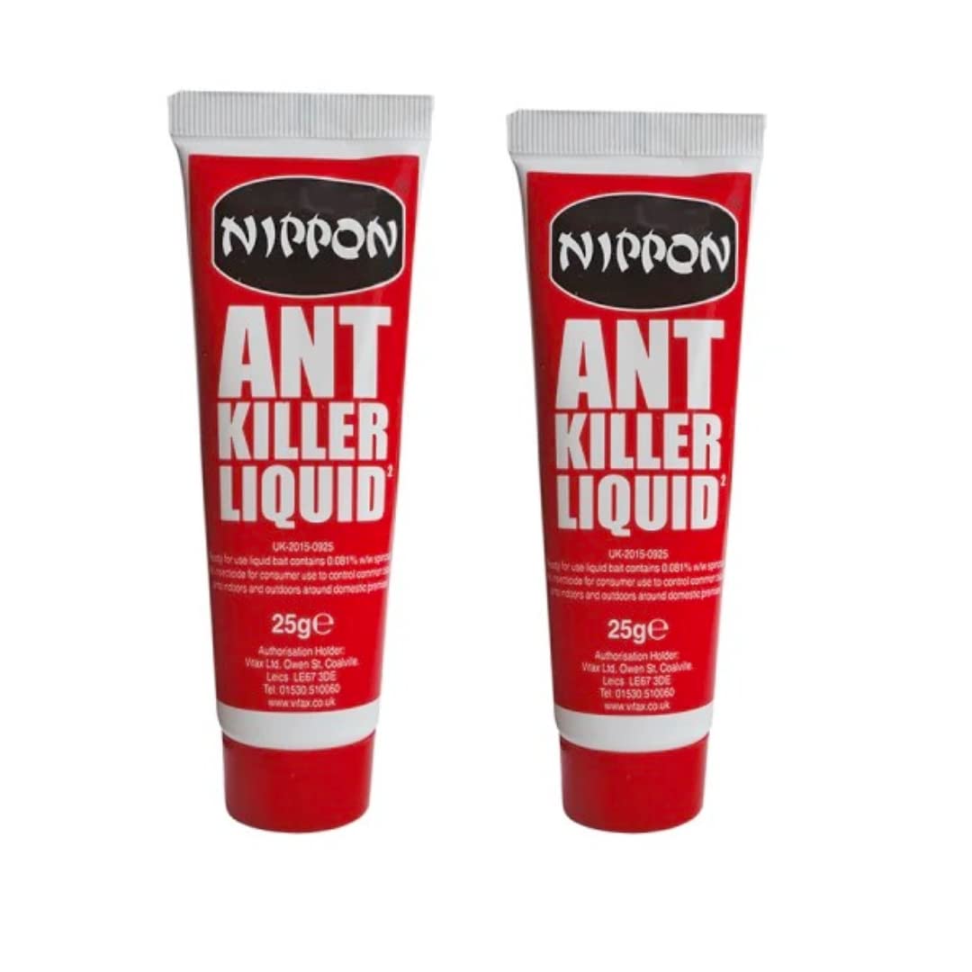 Nippon ant killer liquid - Ant killer gel - indoor and outdoor ant killer gel - ready to use ant bait to destroys ant and their nest - ready to use ant liquid gel x 2