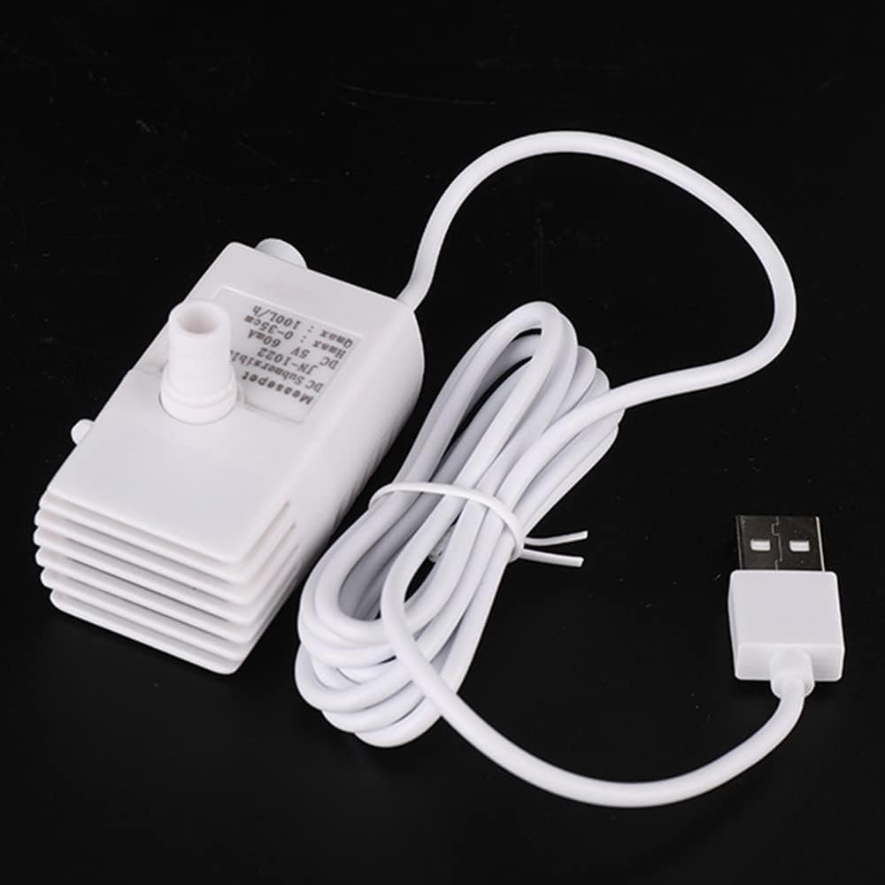 Replacement Pump for SINZUX Cat Water Fountain Super Quiet, with USB Port, 4ft Power Cords & LED Indicator - White