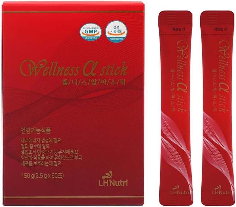 LH Nutri Wellness Alpha - Boost Your Daily Energy with Natural Ingredients | Supports Immune System & Vitality | Sugar-Free Convenient Stick Pack | Dietary Supplement for 2 Month / 60 Sachet