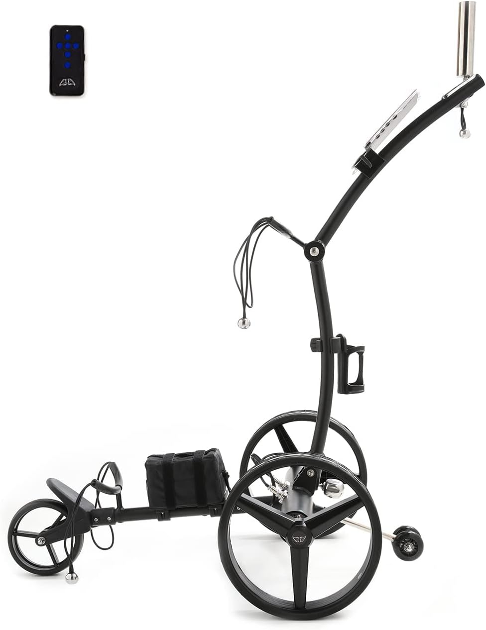 Electric Golf Push Cart with Remote Control – Up to 36 Hole & 1500 Life Cycle Lithium Battery Twin Motors Lightweight