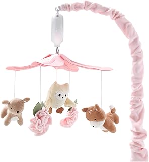 The Peanutshell Woodland Musical Crib Mobile for Girls