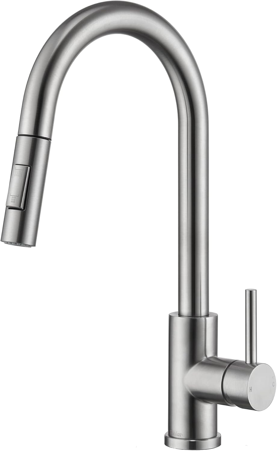 Tohlar Kitchen Sink Mixer Tap with Pull Out Sprayer, Modern Stainless Steel Single Handle Pull Down Sprayer Tap (Brushed Nickel)