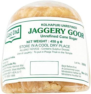 East End Jaggery Goor Unrefined Cane Sugar 450g - Pack of 2
