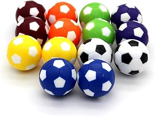 BQSPT Foosball Table Replacement Foosballs,Mini Colorful 36mm Official Tabletop Game Ball - Set of 14 Soccer Balls (14 Pack)