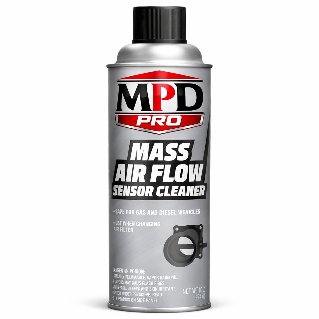 MPD PRO Mass Air Flow Sensor Cleaner Spray – Professional Formula for Delicate MAF Sensors | Safely Cleans without Residue | Boosts Engine Performance, Fuel Efficiency & Throttle Response, (Pack-1)