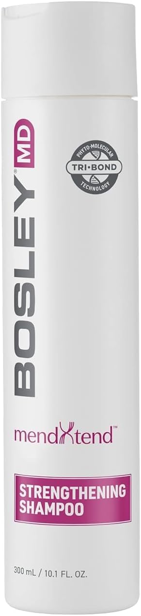 BosleyMD MendXtend Strengthening Shampoo to Promote Growth & Prevent Breakage with Saw Palmetto, Hyaluronic Acid and Pomegranate Extract 300ml