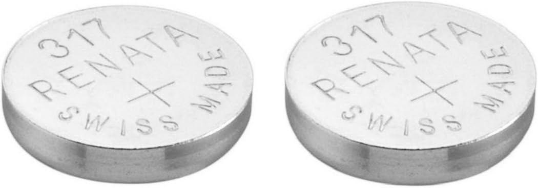 2 x Renata 317 Watch Battery Swiss Made Silver Oxide 1.5 v(SR516SW