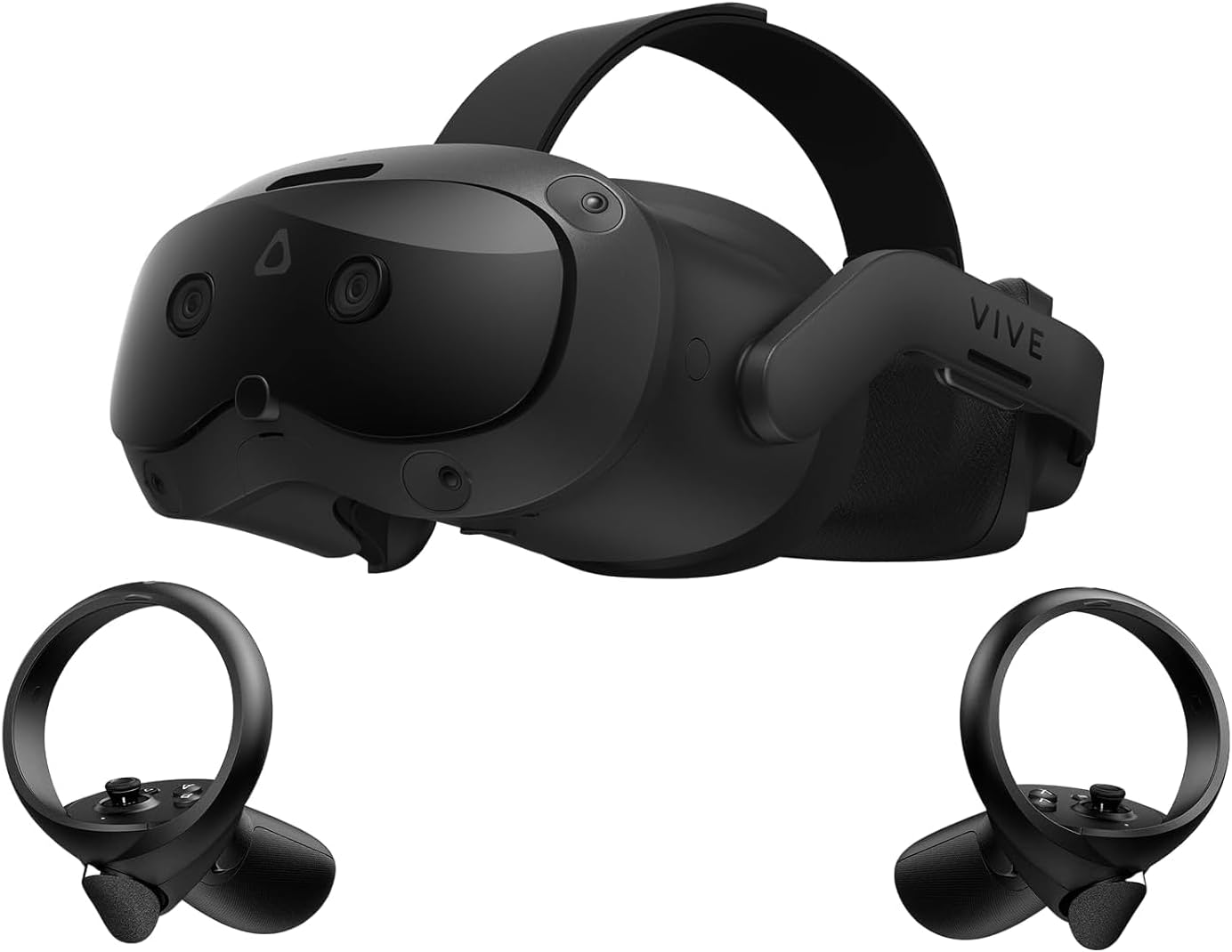 HTC Vive Focus Vision Bundle— Mixed Reality and PC VR Headset Plus Controllers — Consumer Edition Plus Vive Wired Streaming Kit — DisplayPort Mode Compatible