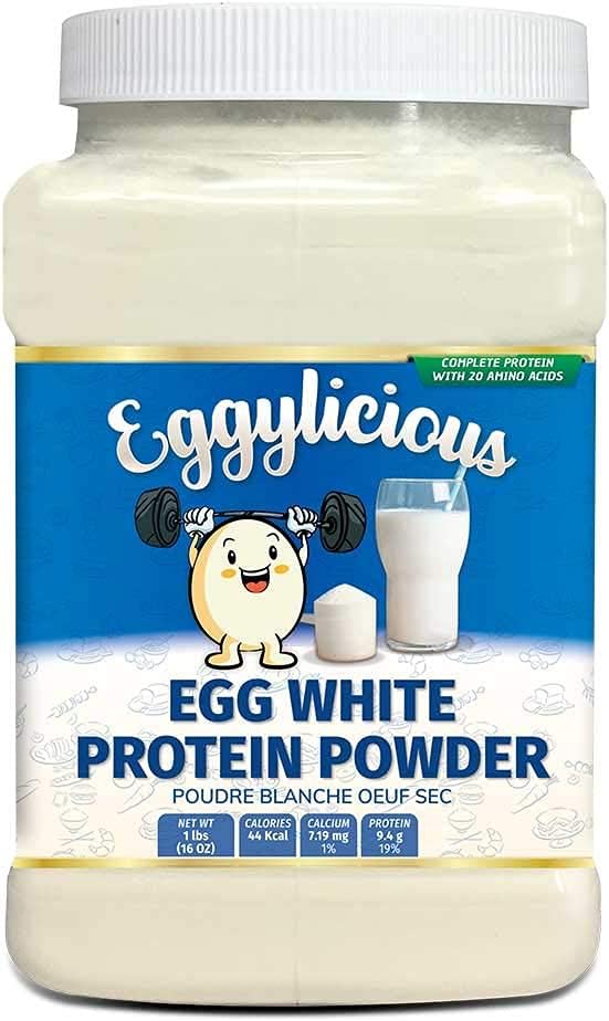 Eggylicious Egg White (Albumin) Powder, Dried Natural Protein Powder, Made from Fresh Eggs, Pasteurized,Non-GMO, No Additives, Used for Baking Icing,1lbs(16oz)