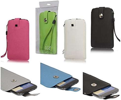 DFV mobile - Executive case textured design with strap and closure magnet for Coolpad Monster - PINK