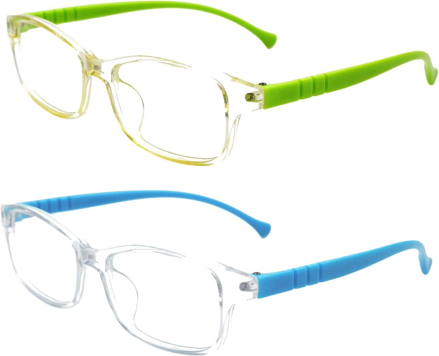 2 Pairs Blue Light Blocking Glasses, Kids Blue Light Blocking Glasses Gaming Glasses, Kids Glasses, Computer Screen Glasses, Preventing Eye Fatigue, Coloured Glasses For Children