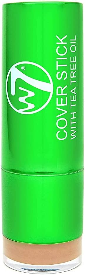 W7 Tea Tree Concealer Stick - Creamy, Skin Soothing Formula For Blemishes & Redness - Long-Lasting Concealer Makeup (Light/Medium)