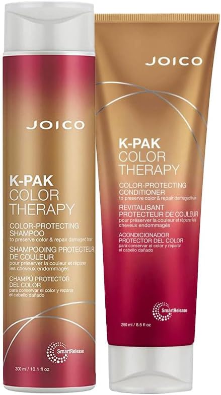 Joico K-PAK Color Therapy Shampoo 300ml & Conditioner 250ml to preserve color & repair damaged hair. NEW PACKAGING