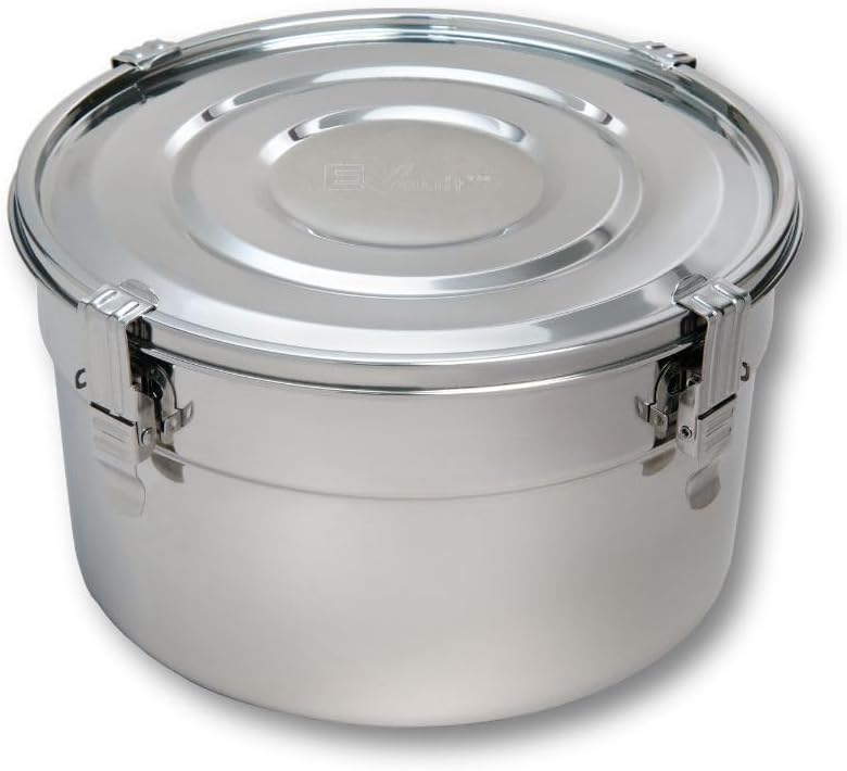 EVault by Boveda | 7-Liter Container | 316 Food-Grade Stainless Steel, Air Tight & Light Resistant