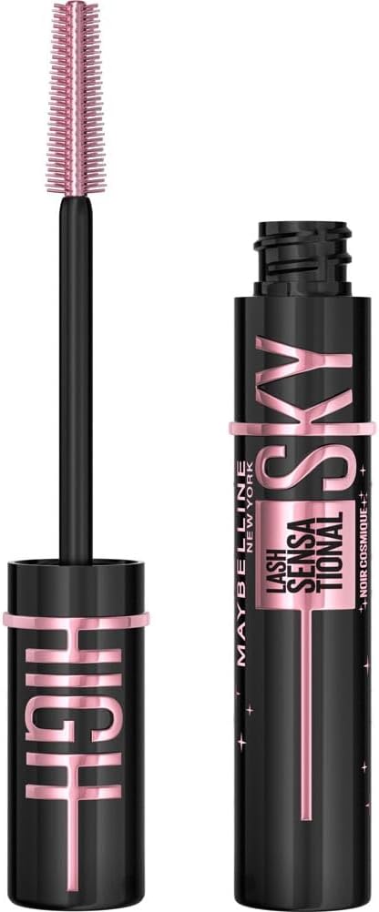Maybelline Lash Sensational Sky High Volumising & Lengthening, Flake-Free Formula, Infused with Bamboo Extract, Cosmic Black