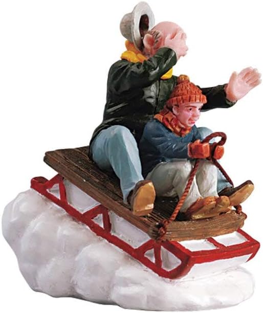 Lemax Christmas Village Sledding with Gramps - 52084