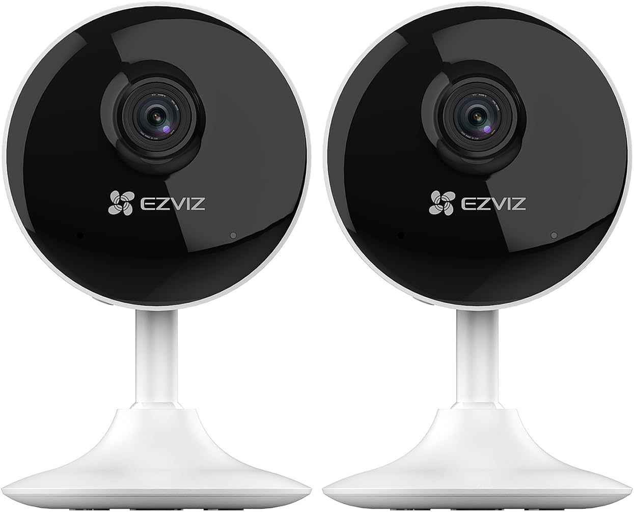 EZVIZ C1C 2 Pack Mini Home Security Camera Indoor, 1080P Wired Wifi Camera, Home Secuirty Camera, 10M Night Vision, Motion Detection, Alarm, Two Way Audio, 2.4GHz Only, Alexa/Google/App Control