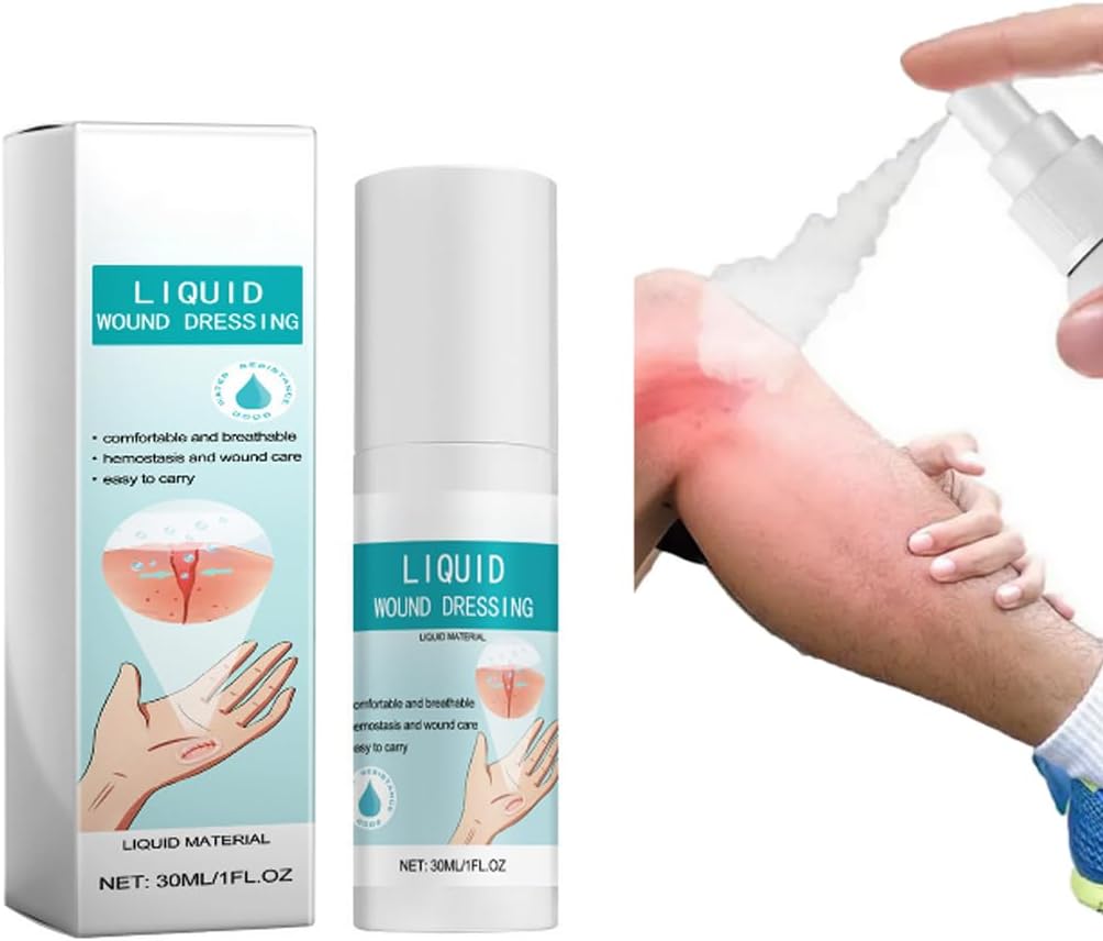 Liquid Bandage Spray, Waterproof Spray Plasters for Wounds,30 ml Breathable Waterproof Wound Healing Gel Liquid Bandage, Quick-Drying Dressing for Scratch and Small Wound Protection Film