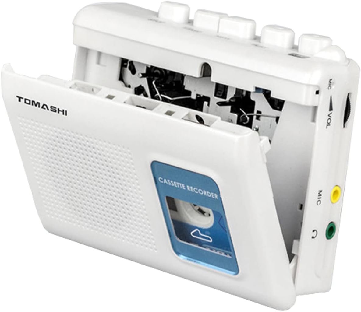 Portable Cassette Player Tape Recorder with Built-in Speaker,Microphone,Headphone Jack-, 4.57 x 3.54 x 1.38inch